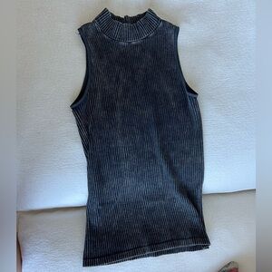 Free People Sleeveless Ribbed Mockneck Top